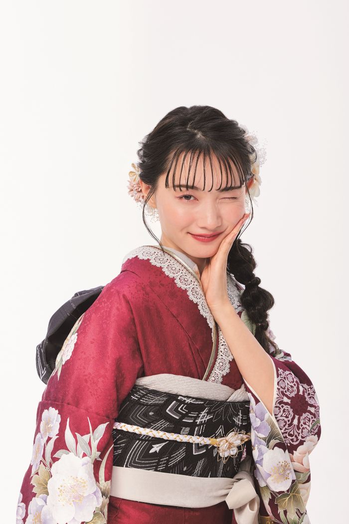 ☆正絹　振袖　フルセット☆深みのボルドー　大人レッド　シック　シンプル　作家 楽天市場】【最大1ヶ月間レンタル】 振袖 レンタル 成人式 赤 1